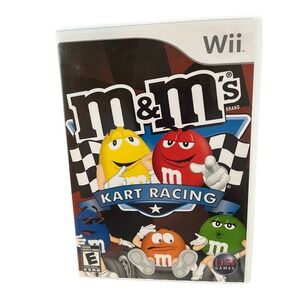 M&M's Kart Racing Video Game Nintendo Wii White Good Complete With Manual
